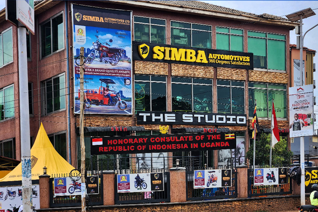 Simba Automotives building in Kampala, home to the Honorary Consulate of Indonesia, second floor
