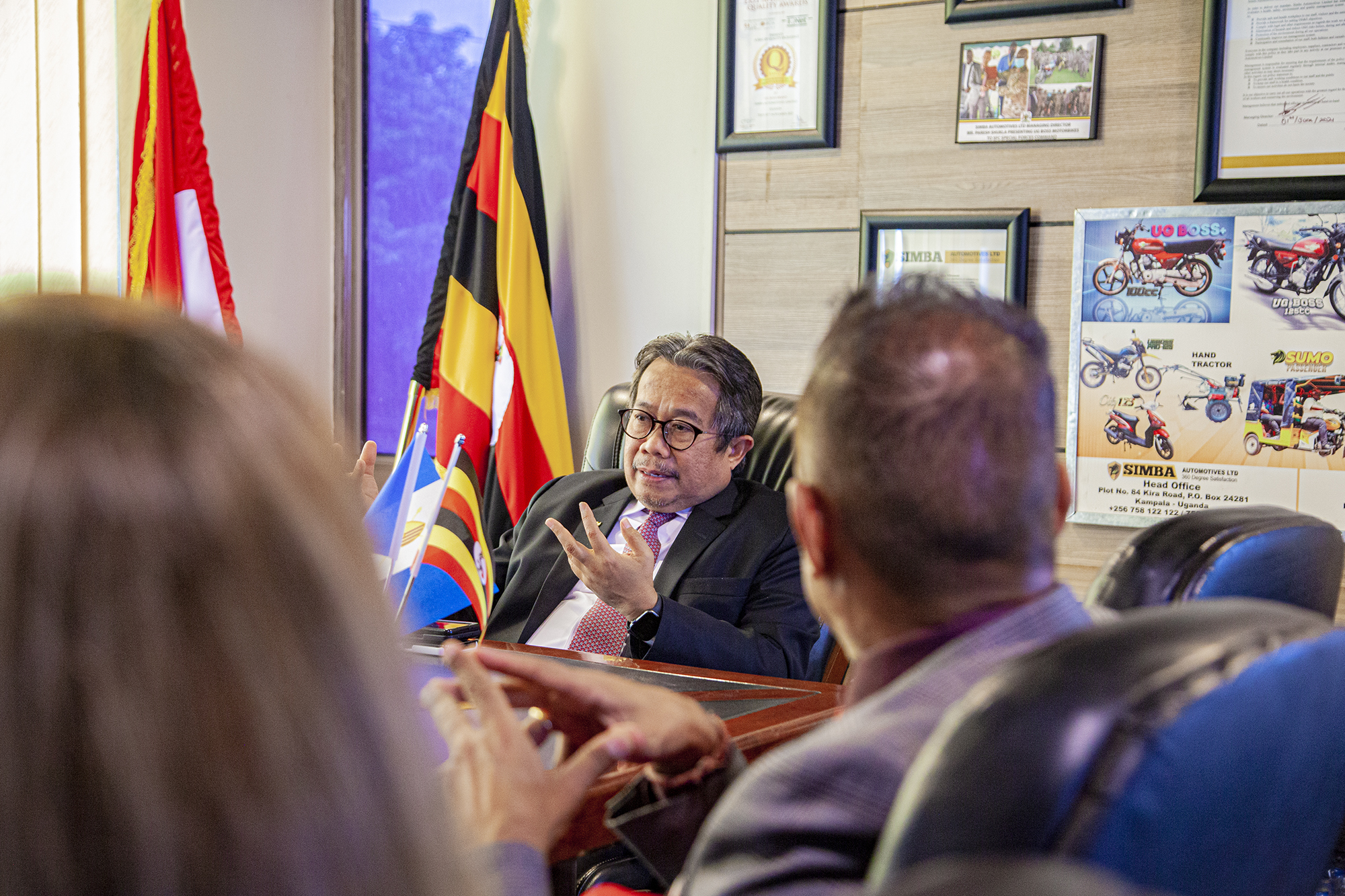 H.E. Tyas Baskoro speaking at the consulate