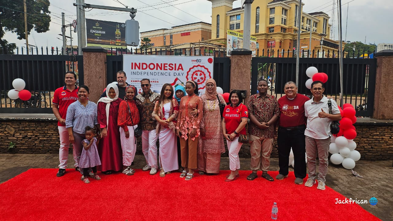 Guests celebrating Indonesia's 80th Independence Day in Kampala